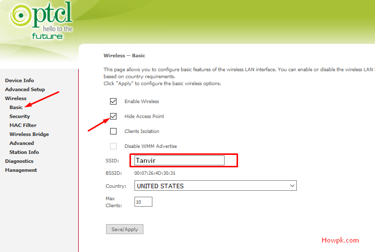 how i set internet speed limit on ptcl router for mac address