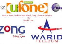 how to share balance in zong, jazz, warid, Ufone, Telenor [howpk.com]