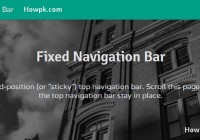 How to Create Fixed Navigation Bar in HTML and CSS [howpk.com]