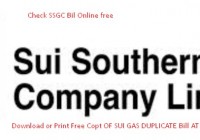 Check SSGC Bill Online - Download Sui Gas Duplicate Bill [howpk.com]