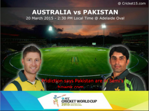 Pakistan Predict to won the quarter final against Australia [howpk.com]