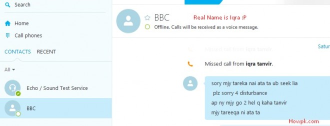 change skype name in contacts
