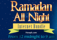 Warid Ramadan all night 4G internet Bundle offer [howpk.com]