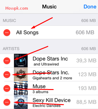 How to delete Music/Song album from iPhone or iPad [howpk.com]