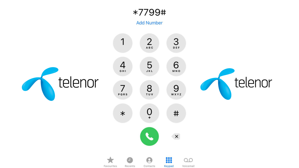 *7799# Telenor Balance Save Code